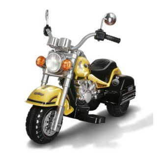 Harley style Yellow Battery Operated Chopper Motorcycle Ride on