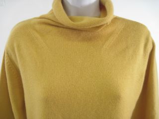 you are bidding on a belford yellow cashmere turtleneck sweater in a 