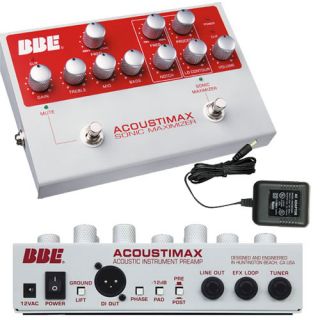 BBE Acoustimax Sonic Maximizer Instrument Preamp Foot Pedal Stomp Di 