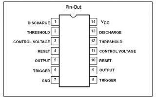 NE556 Dual Timer Chip Pack of 5 2 x 555 Timers in 1 14 Pin Chip