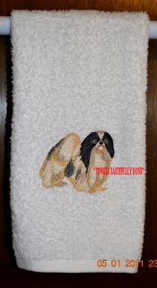 Japanese Chin Dogs Set of Bathroom Hand Towels