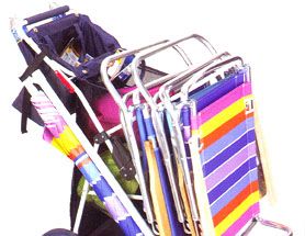 load your beach cart up with beach chairs beach gear