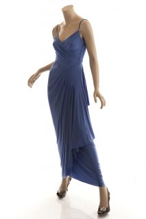 BCBG Max Azria Blue Asymmetrical Formal Gown Size S