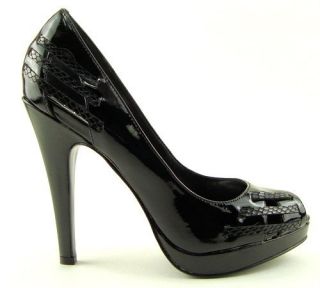 BCBGirls Clady Black Patent Evening Womens Shoes 5 5