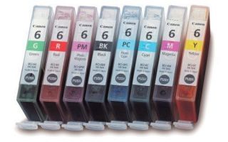 8pk New BCI 6 Ink Cartridge for Canon PIXMA iP6000 Series iP8500 I9900 