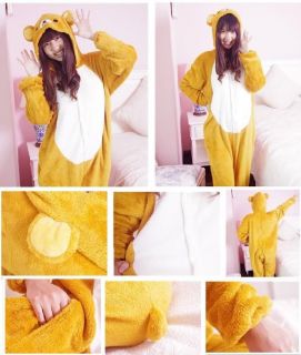 Hot Japan Anime Rilakkuma Bear Costume Cosplay KIGURUMI Pajamas s M L 