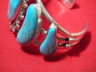 Running Bear Trading Post Sterling & Turquoise Cuff Bracelet