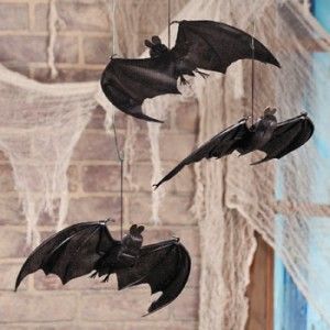 Fabric Hanging 8 5 Bats Halloween Decor Spooky Decorations Set Lot 