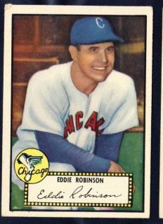 1952 Topps Eddie Robinson #32 VG EX+ (Black Back)