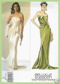 Bellville Sassoon Pattern Vogue Designer Gown 2929 M 10 12 14 