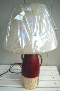 Nautical Buoy Table Lamp Beach Decor Red Fishing Lodge Lobster Boat 