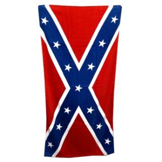 This is a 100% cotton adult sized beach towel featuring a confederate 