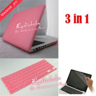 For New MD102LL MacBook Pro 13 Rubberized Hard Case Cover Screen Film 