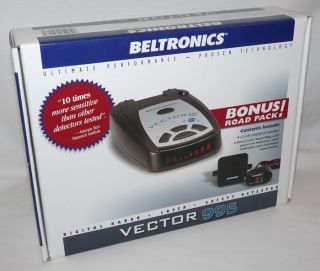 Beltronics Vector 995 Digital Radar Laser Safety Detector w/ Speaker 