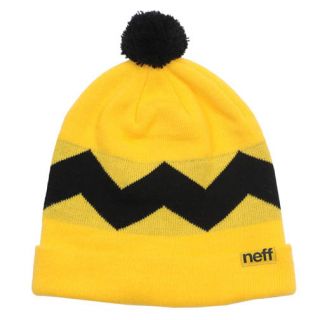 Neff Charlie Brown Hat Beanie Yellow Mens One Size New