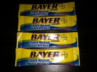 Bayer Quick Release Crystals Aspirin 100 packets Extra Strength