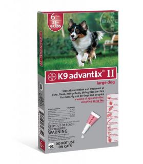 K9 Advantix II Dogs 21 55 lb 6 Pack 6 Month Supply
