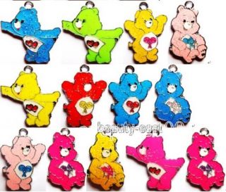 Lot 100 Pcs Care Bears Jewelry Making Metal Charm Pendants Party Gifts 