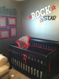   Rockabilly Punk Tattoo Skull Crib Bedding Set Made to Order