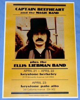 Captain Beefheart and The Magic Band Concert Poster Bat Chain Puller 