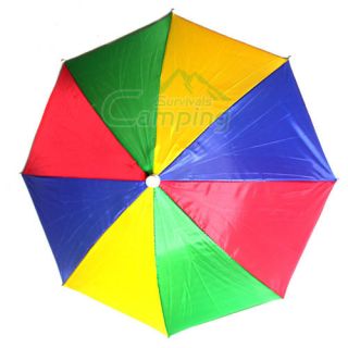 New Rainbow Hat Umbrella Sun Beach Hot Travel Outddor Camping Fishing 