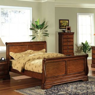Solid Wood Venice Dark Oak Finish Bed Frame Set