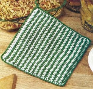 2M Crochet Pattern for Two Color Thread Potholder Beginner Project 