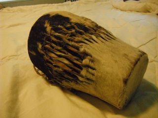 inch Native American drum Hair hide and sinew, pristine 