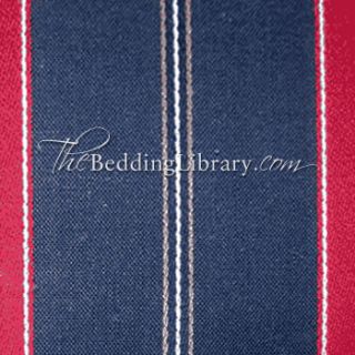 Ralph Lauren Carlisle Red Navy Striped King Comforter Cover