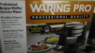 Waring Pro Belgian Waffle Omelet Maker Model WOM600BKSA