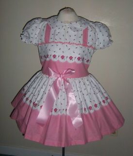 Adult Sissy Baby Beebe Rose SweetHeart Dress Custom Made By Berta Bess