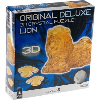 Bepuzzled 3D Crystal Puzzle Deluxe Lion Plastic Jigsaw Puzzle