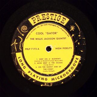 Willis Jackson Cool Gator LP Prestige PR 7172 Orig US 1960 Jazz Mono 