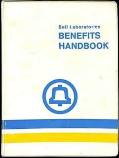 BELL TELEPHONE LABORATORIES BENEFITS HANDBOOK, 1971. AT&T, WESTERN 