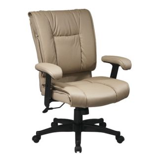 Office Star Deluxe Mid Back Leather Executive Chair