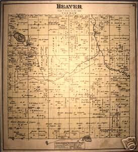 Island Lake Beaver Township Michigan Plat Map 1900