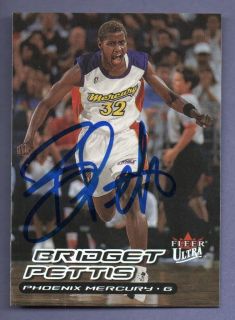 BRIDGET PETTIS SIGNED 2000 WNBA FLEER ULTRA CARD #45 PHOENIX MERCURY 