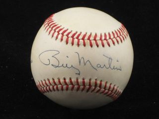 Billy Martin Signed OAL MacPhail Baseball Yankees D1989