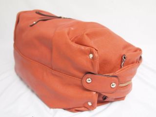 Women Belton Satchel Handbag Tote Shoulder Bag Orange