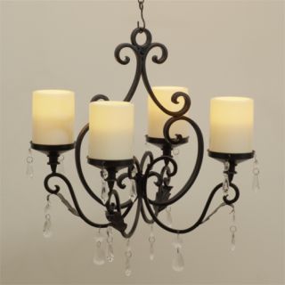 BELVEDERE CHANDELIER SCONCE FLAMELESS RESIN CANDLE WITH TIMER