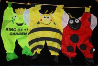 Lot of 3 Lady Bug Bumble Bee Frog Hanging Spring Decoration Flag on 
