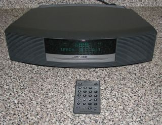 BLACK BOSE WAVE MUSIC SYSTEM AWRCC1 WITH REMOTE CONTROL   MINT 