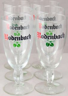 Vintage Barware Set 6 Belgian Beer Glasses Rodenbach
