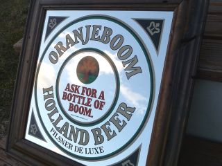 Vintage Beer Sign Holland Oranjeboom Advertising Mirror RARE