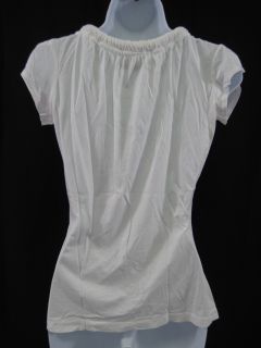 Rebecca Beeson White Cotton Short Sleeve Shirt Top Sz 0