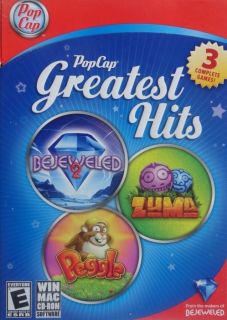PopCap Greatest Hits   Bejeweled 2, Peggle, Zuma (PC) new/sealed