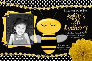 Ladybug Bumble Bee Bug Birthday Invitation Baby Shower