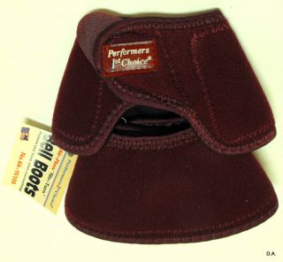 No Turn Neoprene Burgundy Bell Boots Small Horse Tack