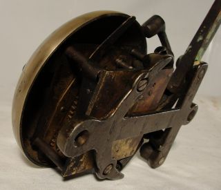 Nickel Alarm Bell Clock Work Ringer Industrial Antique 1873