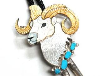 Shirley Virgil Benn Big Horn Sheep Bolo –Collectors